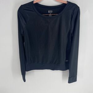 Splits59 Women’s Black Crew Neck Long Sleeve Sweatshirt Size M